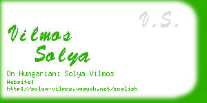 vilmos solya business card